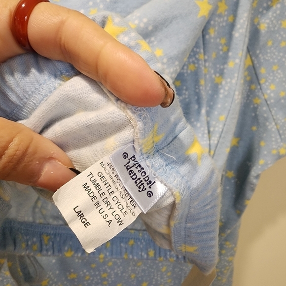 Personal Identity SKY blue and yellow stars 2 pieces pajama set size XLarge NWT - Picture 4 of 11